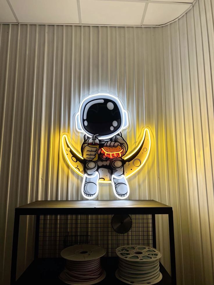 Astronaut Burger Neon