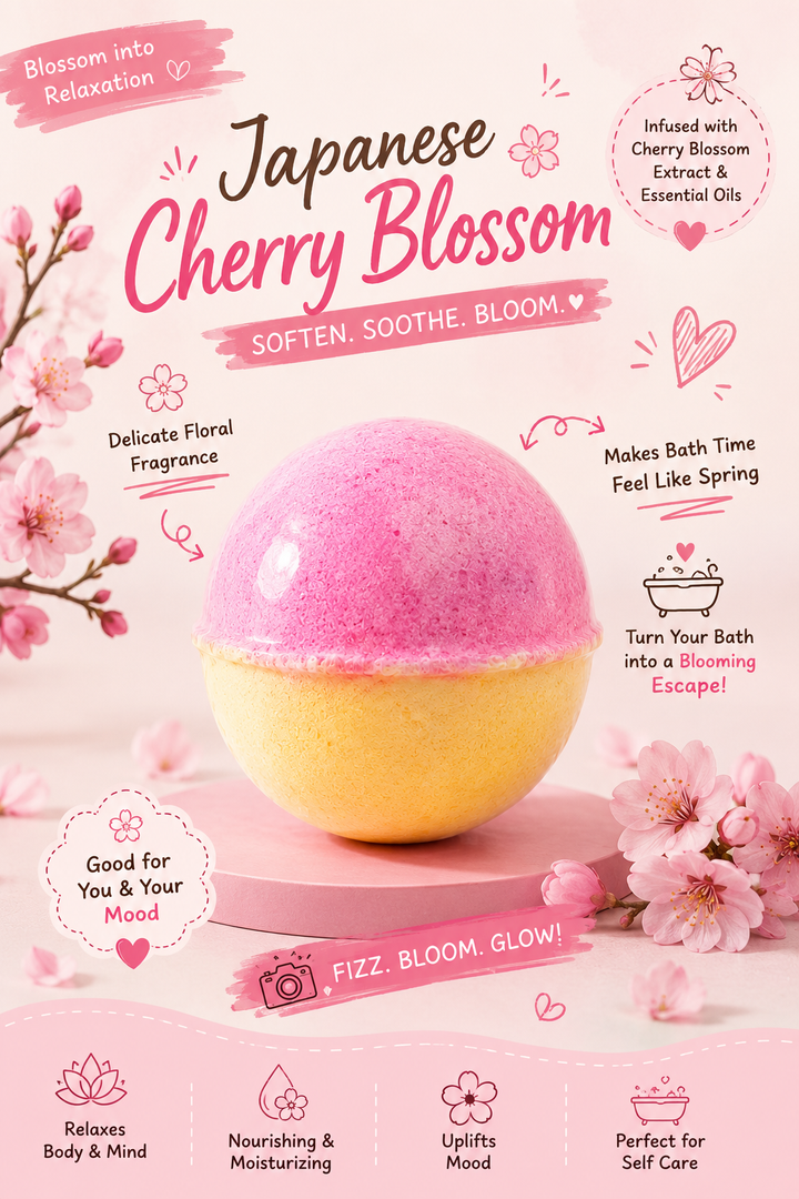 Japanese Cherry Blossom Bath Bomb