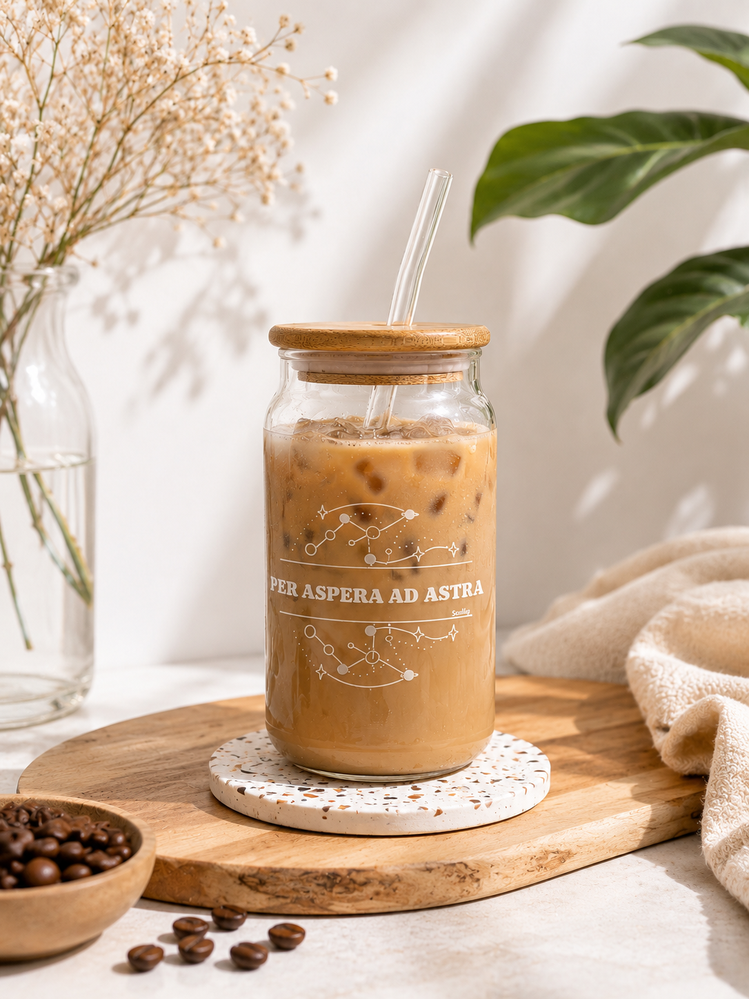 Constellation Coffee Jar (Through Hardships to the Stars)