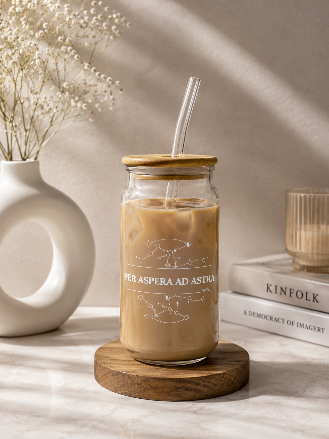 Constellation Coffee Jar (Through Hardships to the Stars)